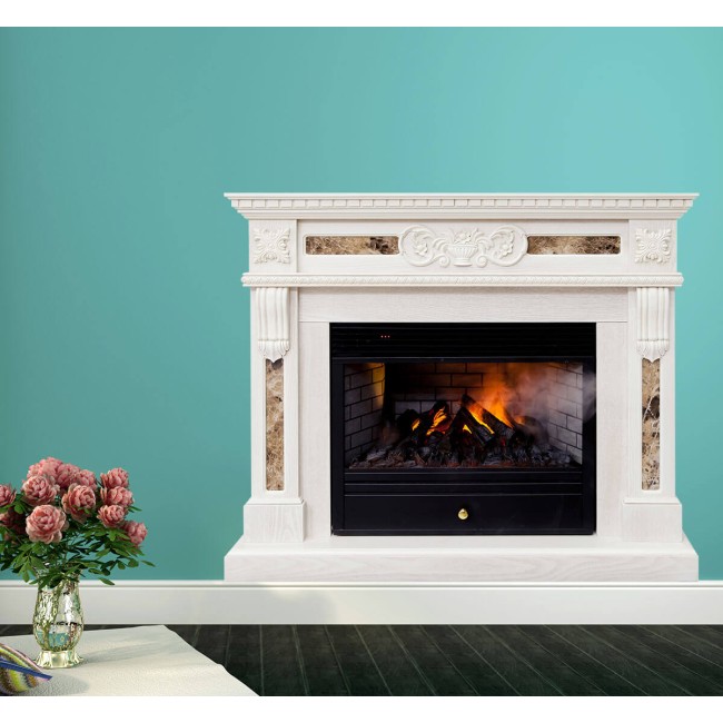 Fehér kandalló - 3D hatású nyomtatott matrica