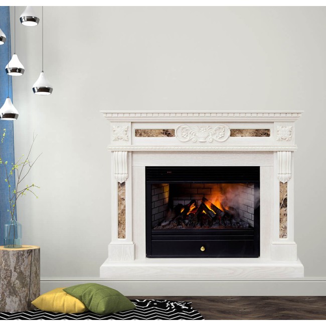 Fehér kandalló - 3D hatású nyomtatott matrica