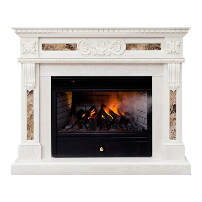 Fehér kandalló - 3D hatású nyomtatott matrica