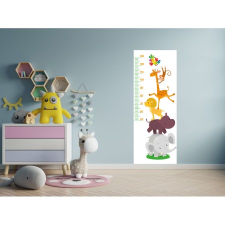 Mérőszalag színes állatokkal - Nyomtatott matrica