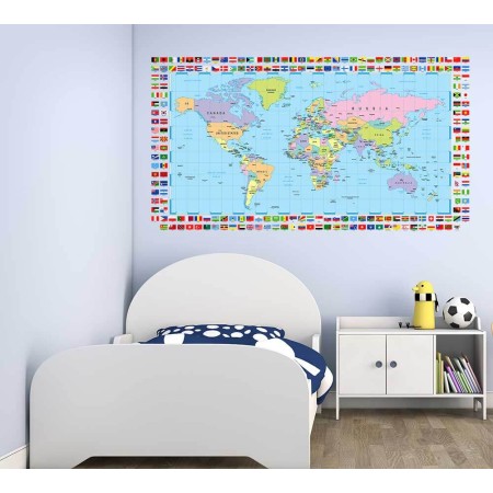 A világ politikai térképe - Nyomtatott matrica