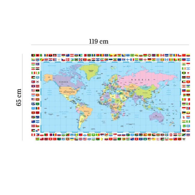 A világ politikai térképe - Nyomtatott matrica