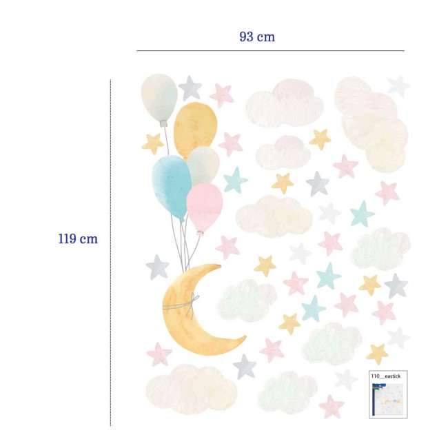 Akvarell - Színes matrica csomag