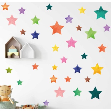 Akvarell csillagok - Nyomtatott matrica