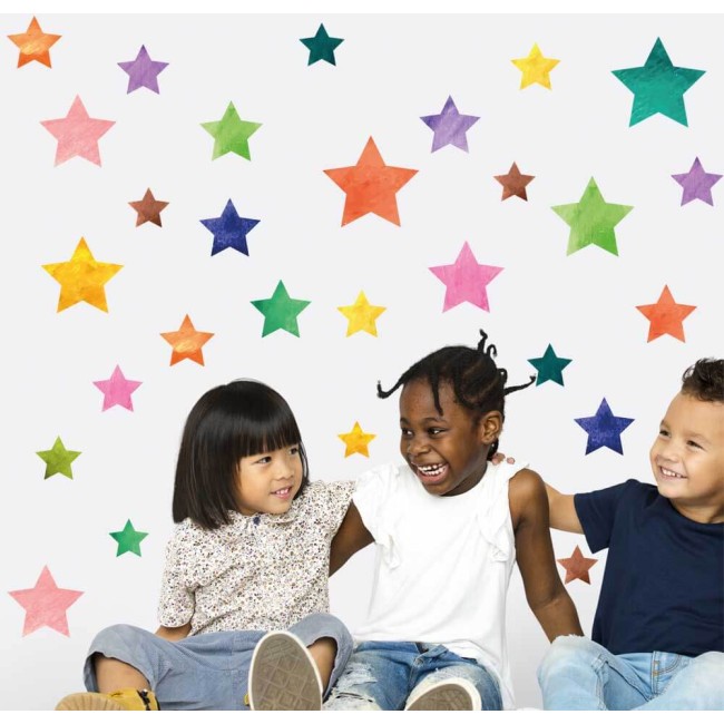 Akvarell csillagok - Nyomtatott matrica