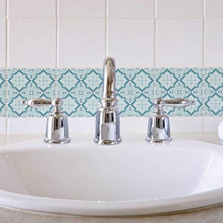 Csempe matrica - Kék - 4 darab