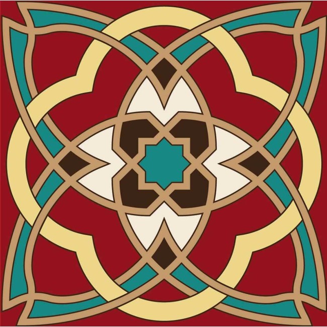 Csempe matrica - Arabeszk - 4 darab