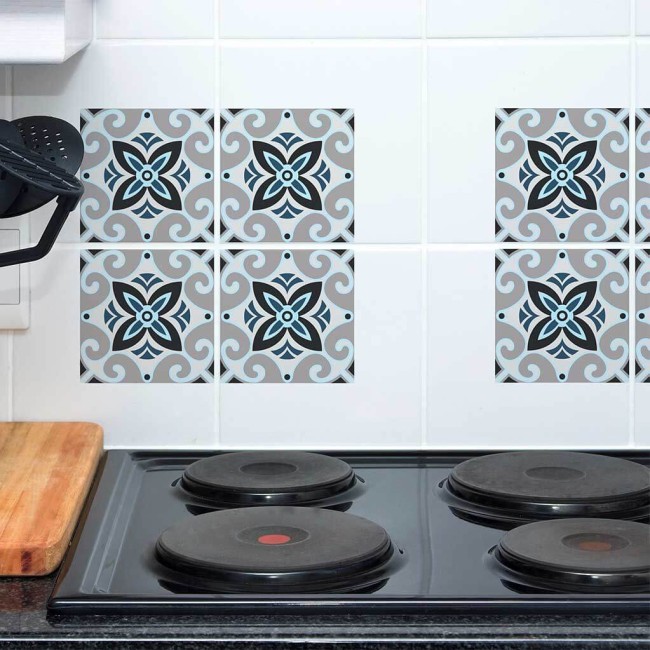 Csempe matrica - Kék Jaffa - 4 darab