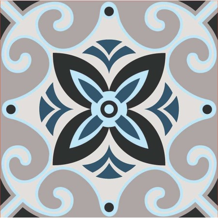 Csempe matrica - Kék Jaffa - 4 darab