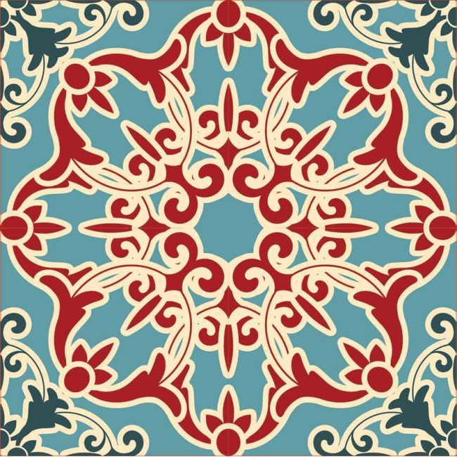 Csempe matrica - Pattern - 4 darab