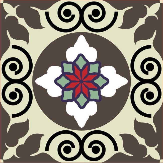 Csempe matrica - Hipnotikus - 4 darab