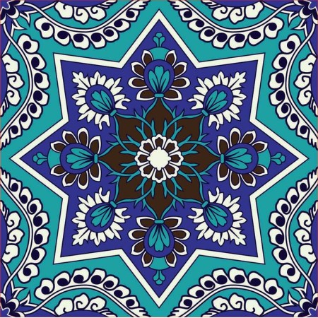 Csempe matrica - Orientális - 4 darab