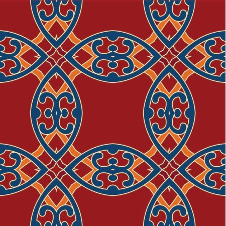 Csempe matrica - Piros minta - 4 darab