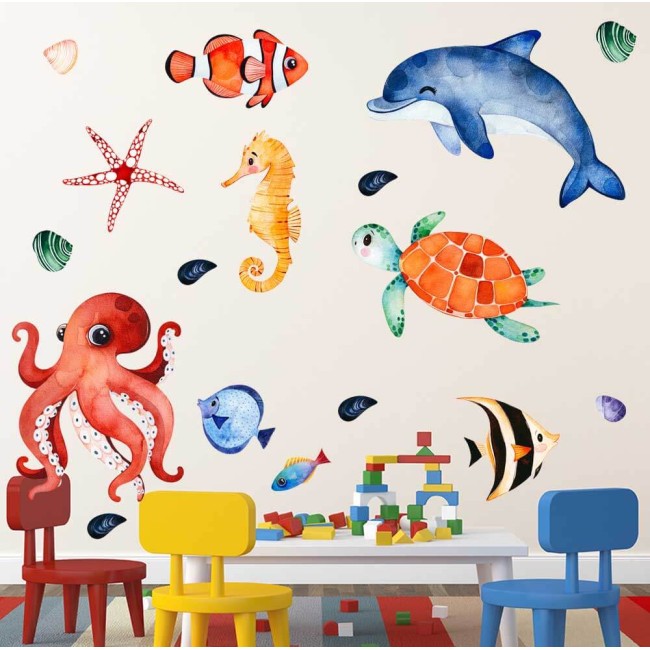 Víz alatti világ - Nyomtatott matrica