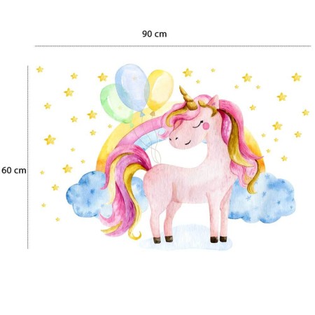 Akvarell unikornis - Nyomtatott matrica