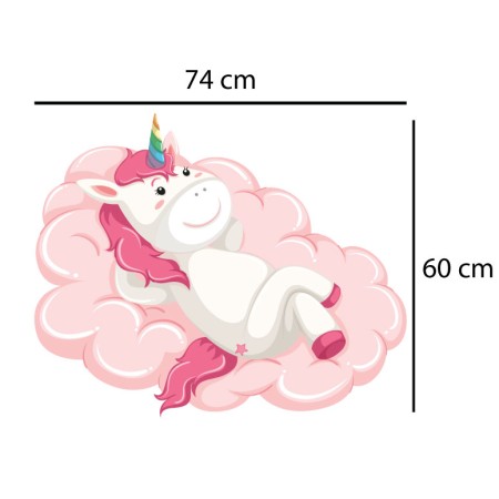 Unikornis a rózsaszín felhőn