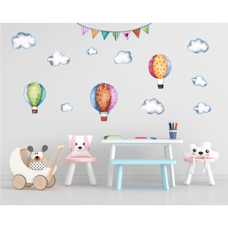 Színes hőlégballonok - Nyomtatott matrica