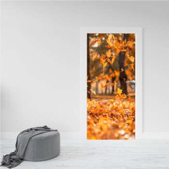 Ajtó matrica - Őszi levelek