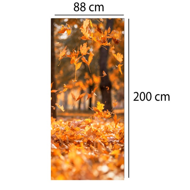 Ajtó matrica - Őszi levelek