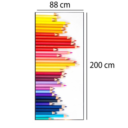 Ajtó matrica - Színes ceruzák