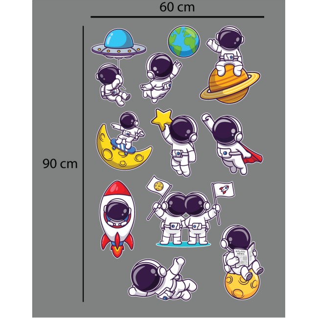 Űrhajósok - Nyomtatott matrica