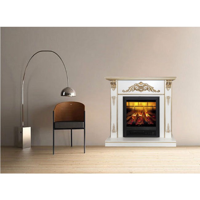 Arany díszelemes kandalló - 3D hatású nyomtatott matrica