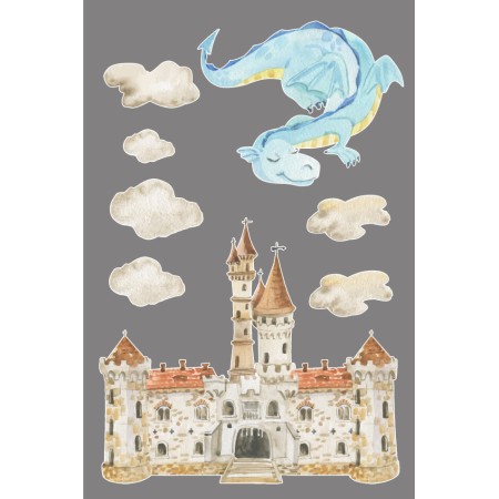 Barátságos sárkány - Színes matrica