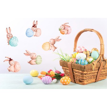 Húsvéti nyuszik - Nyomtatott matrica csomag