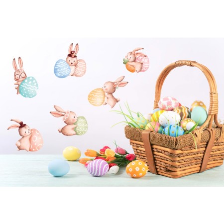 Húsvéti nyuszik - Nyomtatott matrica csomag