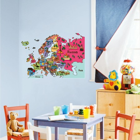 Világtérkép - Színes Matrica