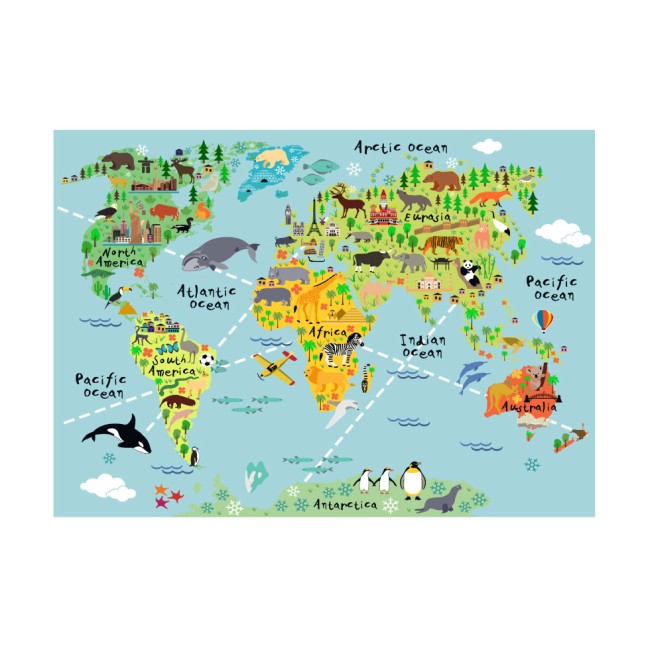 Világtérkép 2 - Színes Matrica
