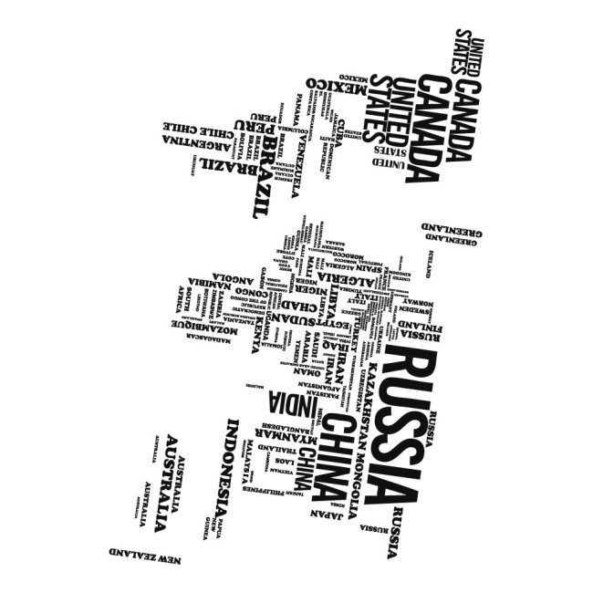 Szó térkép - PVC fólia matrica