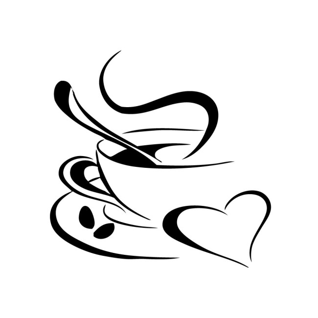 Kávés csésze - PVC fólia matrica