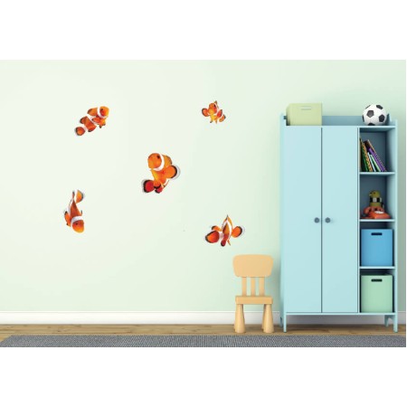 Bohóc halak - Színes Matrica