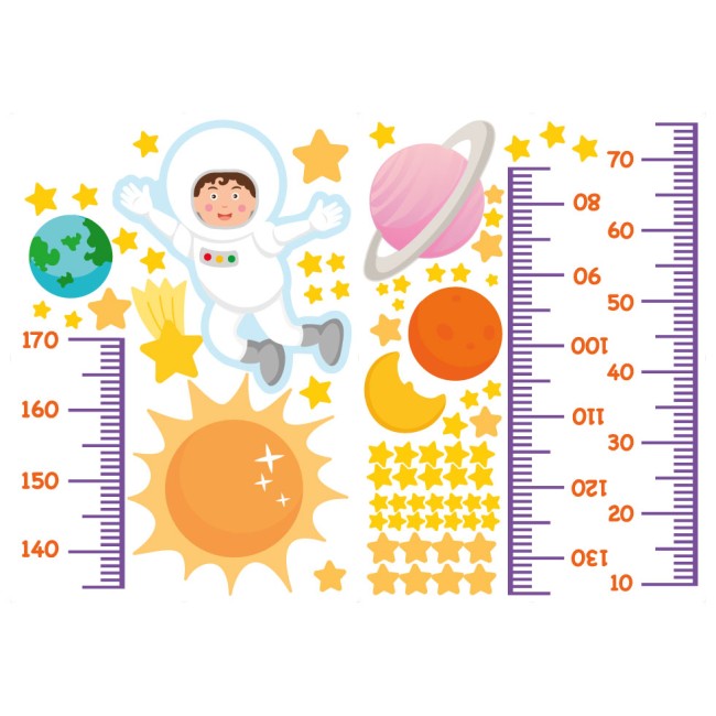 Űrhajós mérőszalag - Színes Matrica