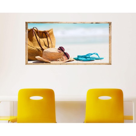 Papucs a homokban - Nyomtatott poszter 