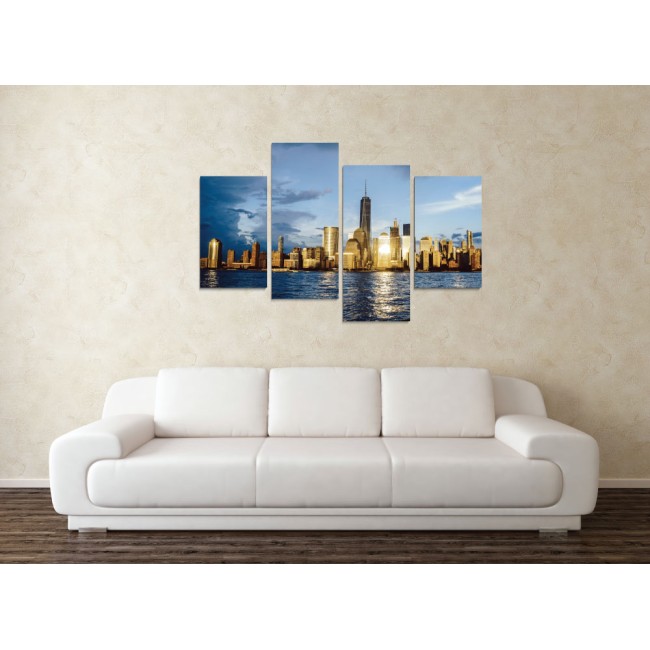 Többrészes vászonkép - A fények városa