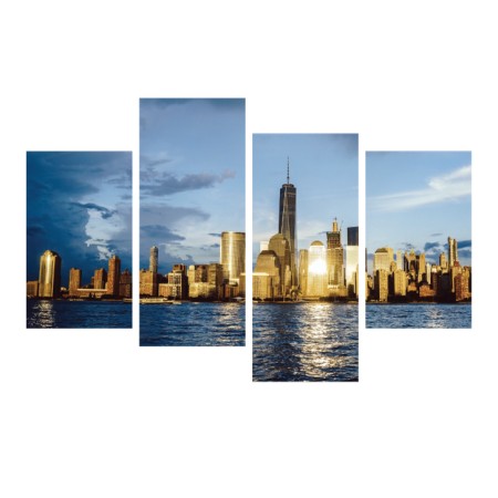 Többrészes vászonkép - A fények városa