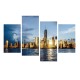Többrészes vászonkép - A fények városa