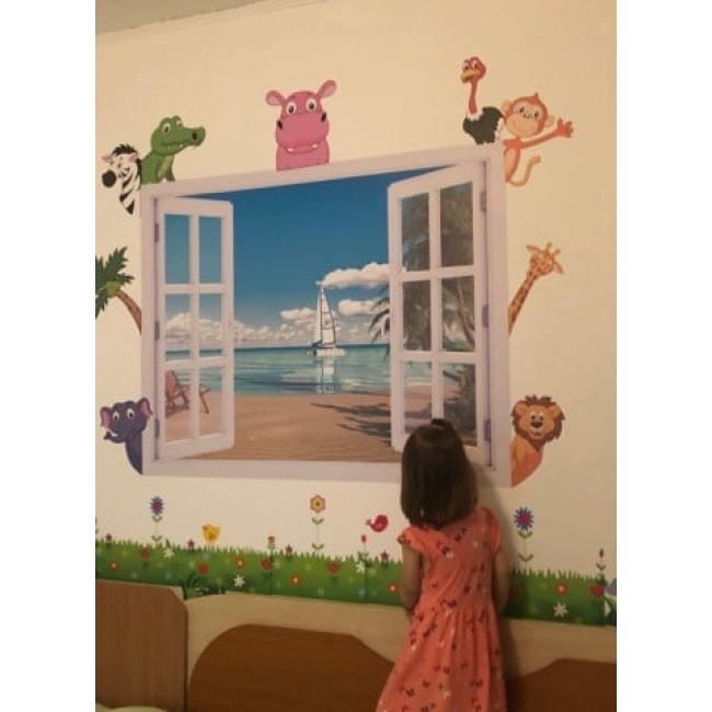 Állatkerti állatok - Színes matrica csomag