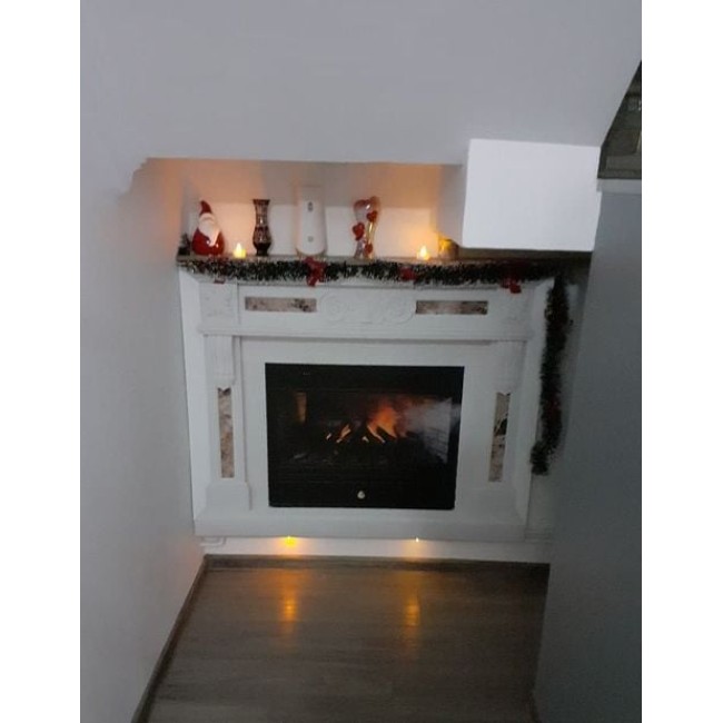 Fehér kandalló - 3D hatású nyomtatott matrica