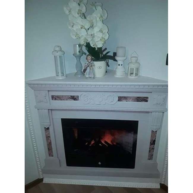 Fehér kandalló - 3D hatású nyomtatott matrica