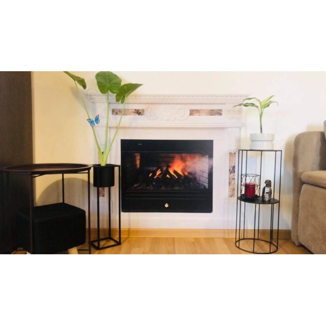 Fehér kandalló - 3D hatású nyomtatott matrica