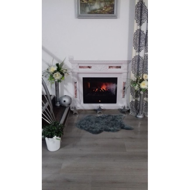 Fehér kandalló - 3D hatású nyomtatott matrica