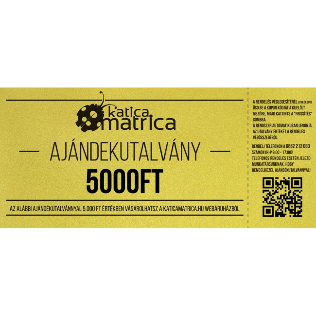 Ajándék kártya 5000FT