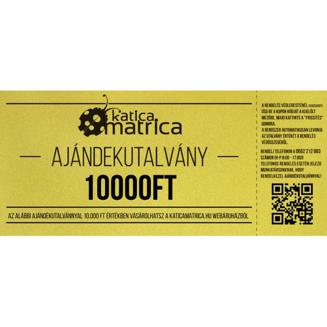 Ajándék kártya 10000FT