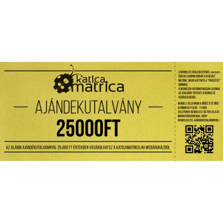Ajándék kártya 25000FT