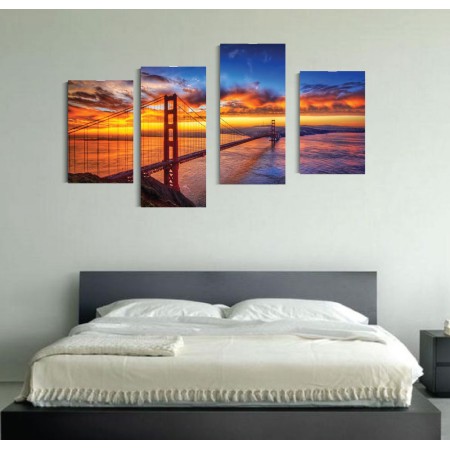 Többrészes vászonkép - Golden Gate