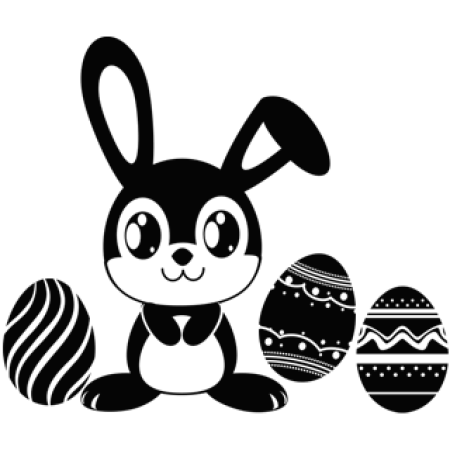Húsvéti nyuszi - Falmatrica / Faltetoválás
