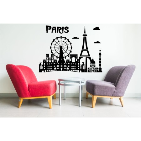 Párizsi kép - Falmatrica / Faltetoválás